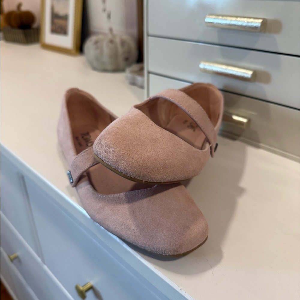 Toms Bianca Flat Pale Rose Suede